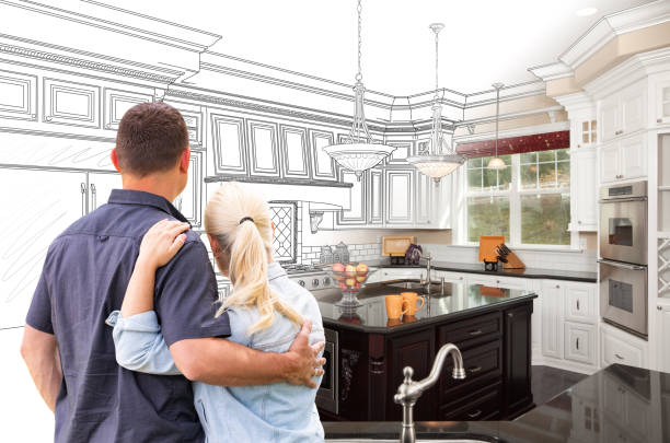Custom kitchen cabinets installed in a Fallston home